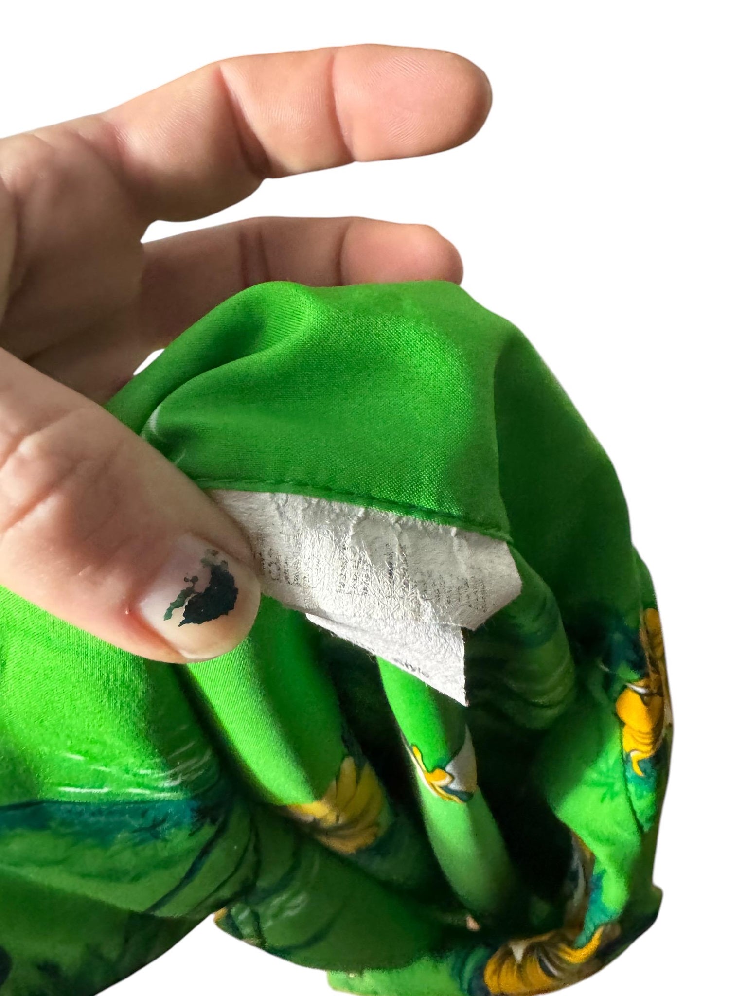 Vintage green Hawaiian shirt tiki L XL