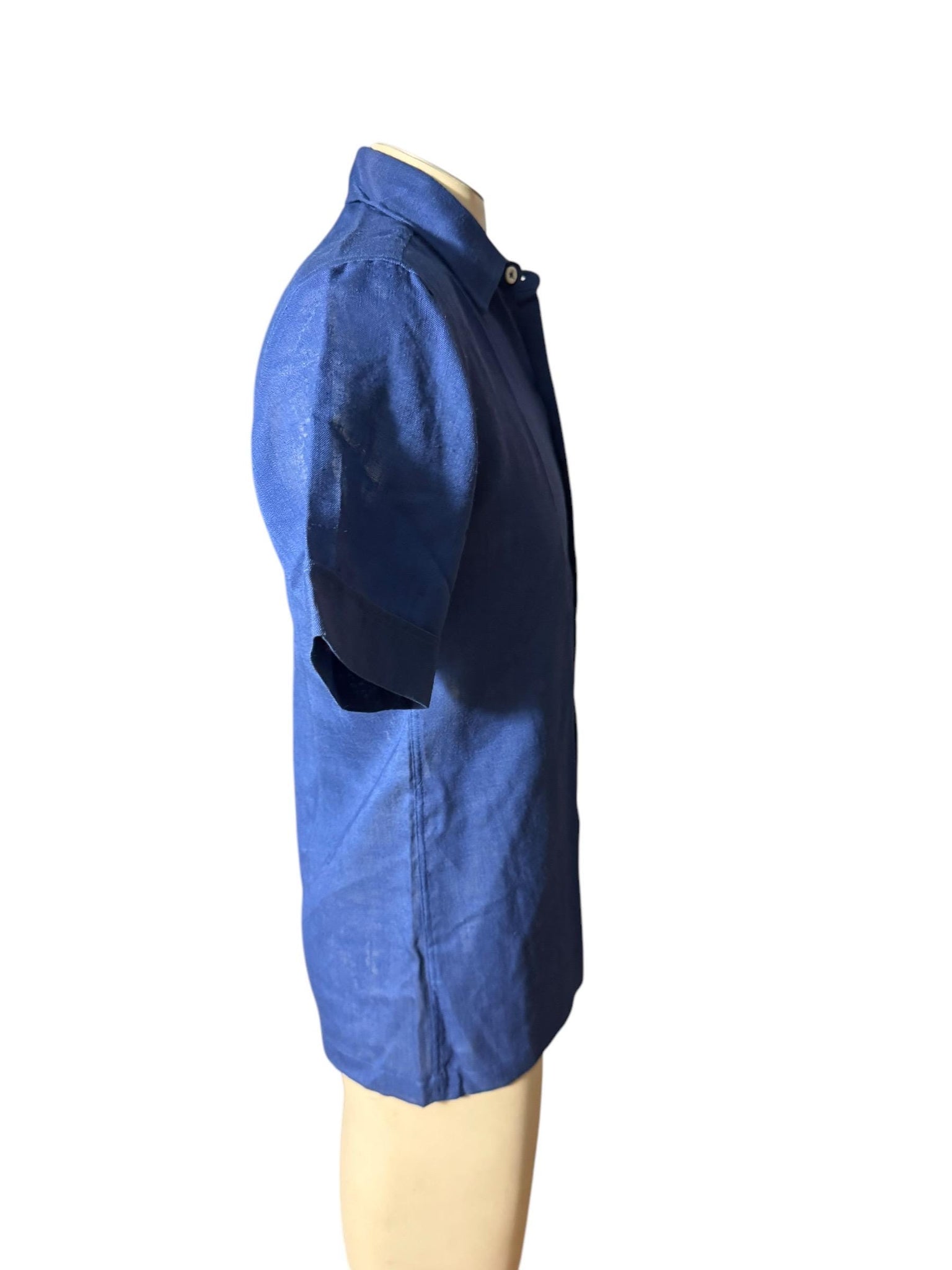 Vintage 70's blue men's shirt S Countess Mara