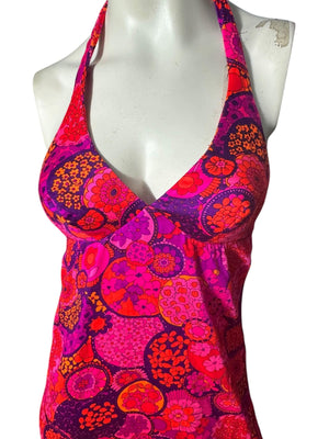 Vintage 70's halter dress maxi S High Tide