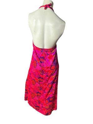 Vintage 70's halter dress maxi S High Tide
