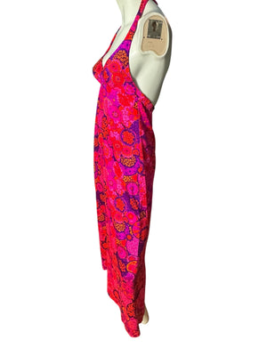 Vintage 70's halter dress maxi S High Tide