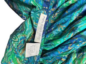 Vintage 80's cotton floral dress L Paris Sports Club