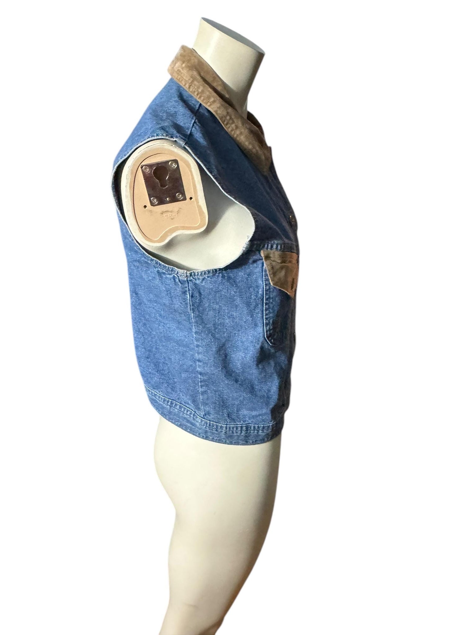 vintage 80's blue jean vest M Cherokee