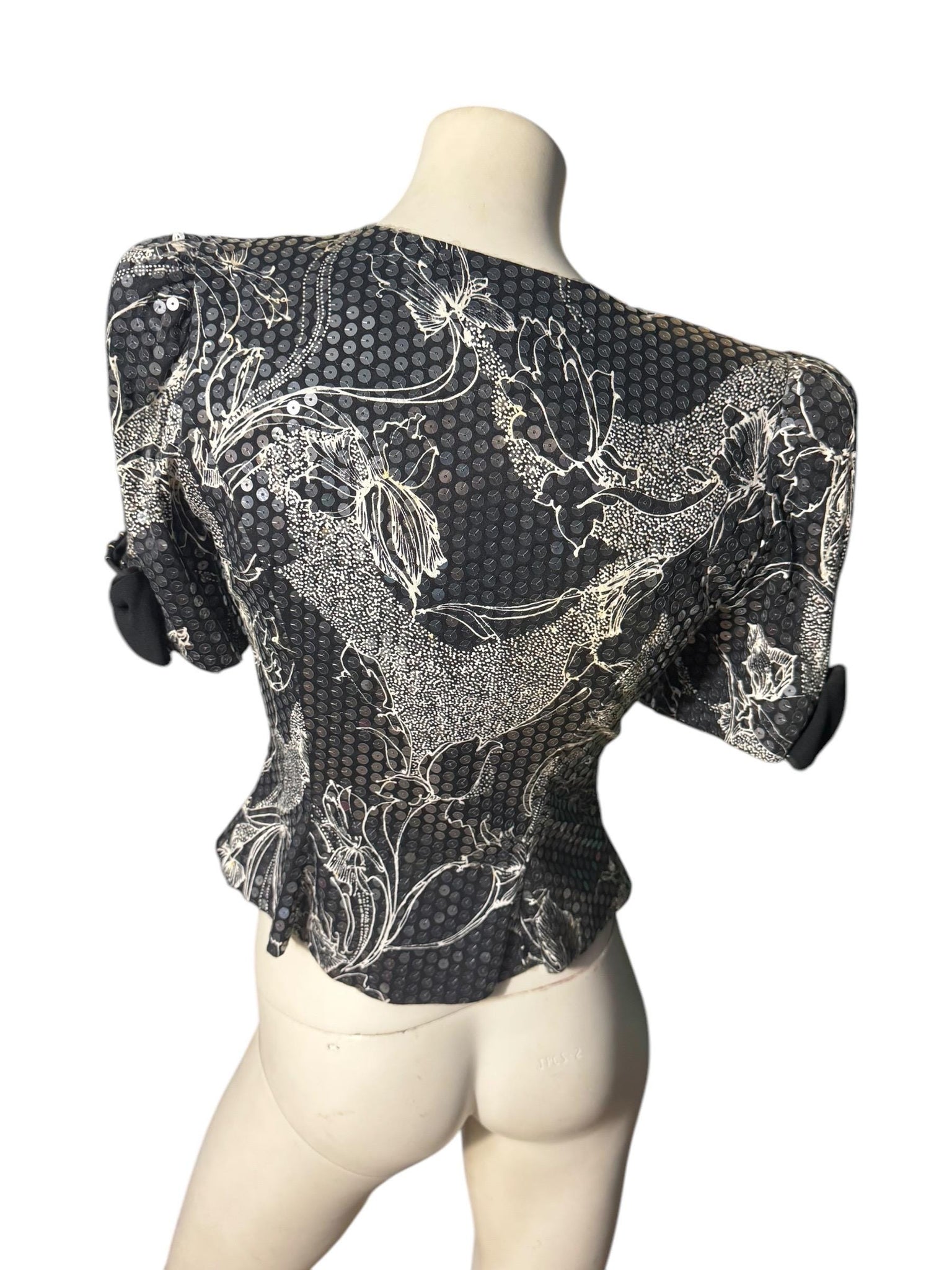 Vintage 80's sequin top shirt 6 Rimini