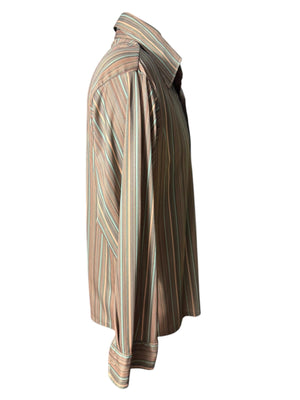 Vintage 70's men's striped shirt XL Donegal