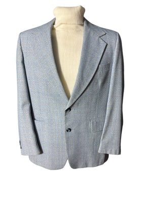 Vintage Palm Beach blue plaid suit jacket 44