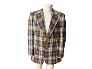 Vintage wool plaid suit jacket 44 Austin Reed