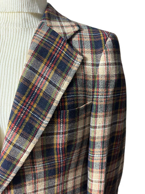 Vintage wool plaid suit jacket 44 Austin Reed