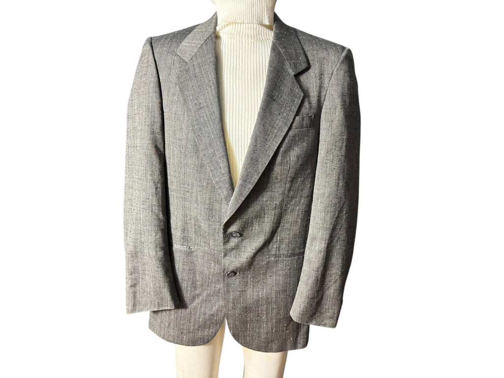 Vintage 80's men's gray fleck suit jacket 44