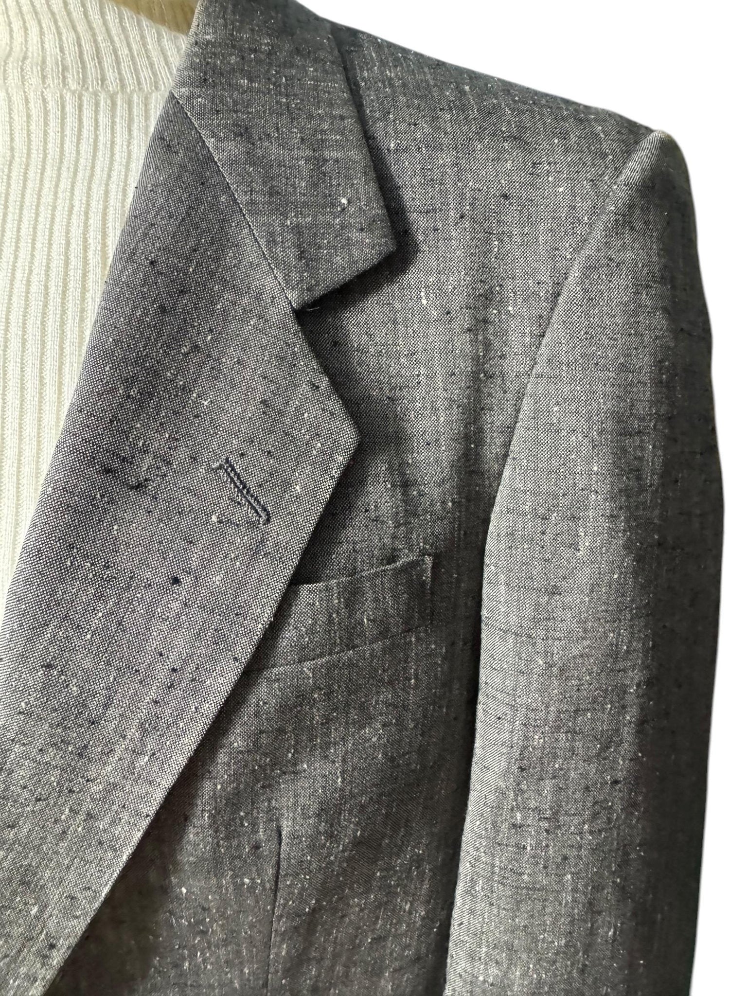 Vintage 80's men's gray fleck suit jacket 44