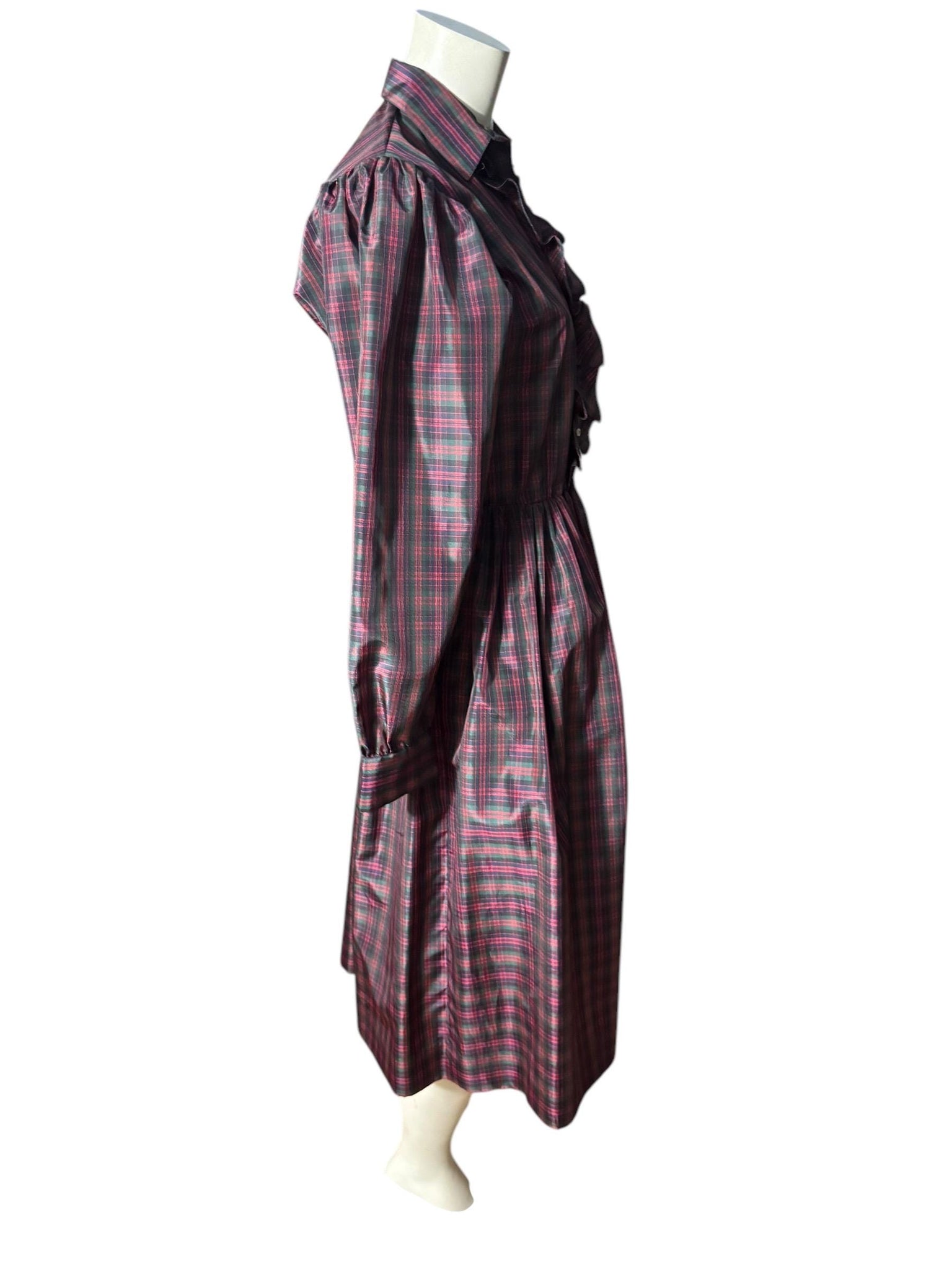 Vintage 80’s plaid prairie dress 6 Anita Kantor