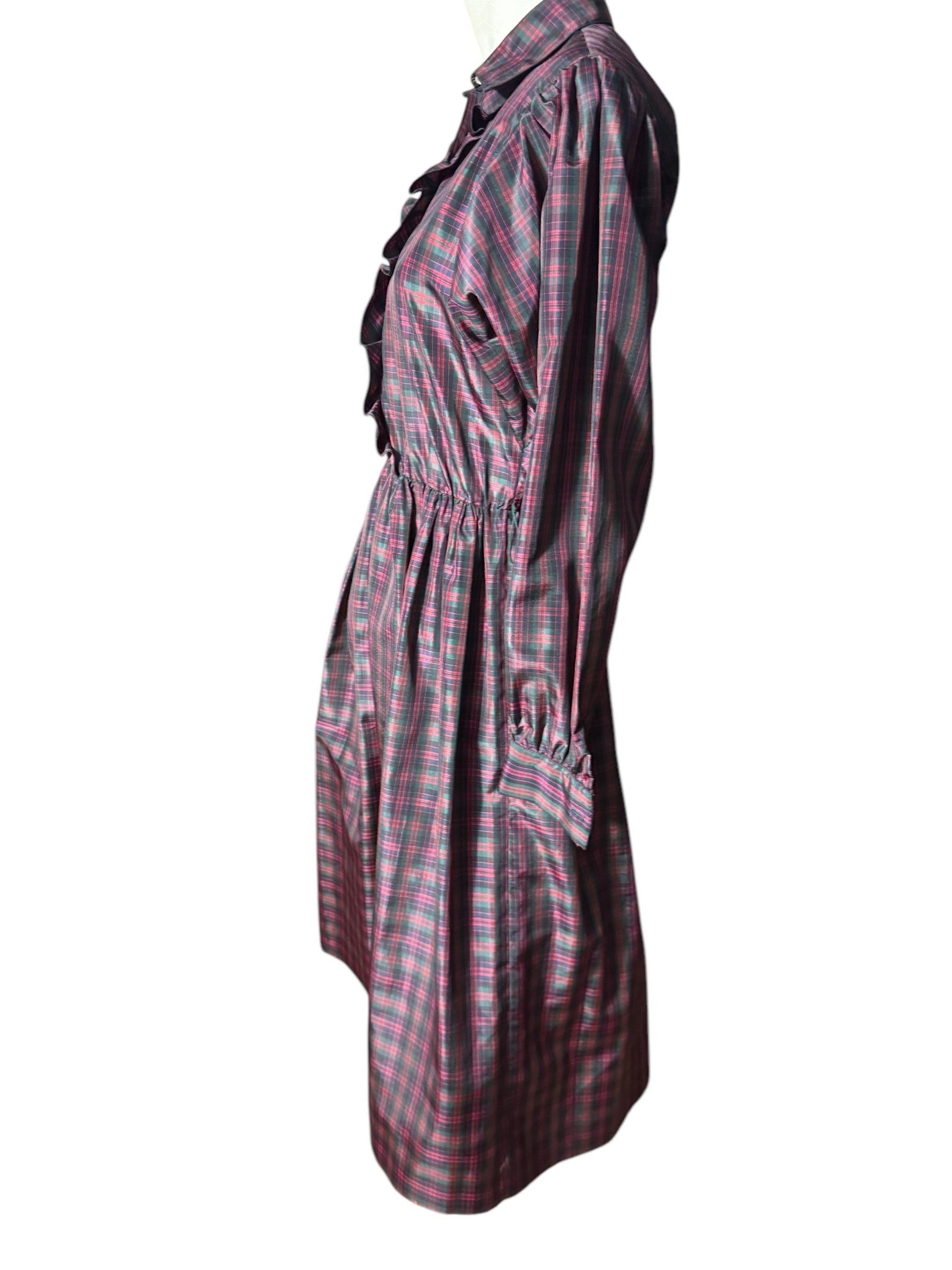 Vintage 80’s plaid prairie dress 6 Anita Kantor