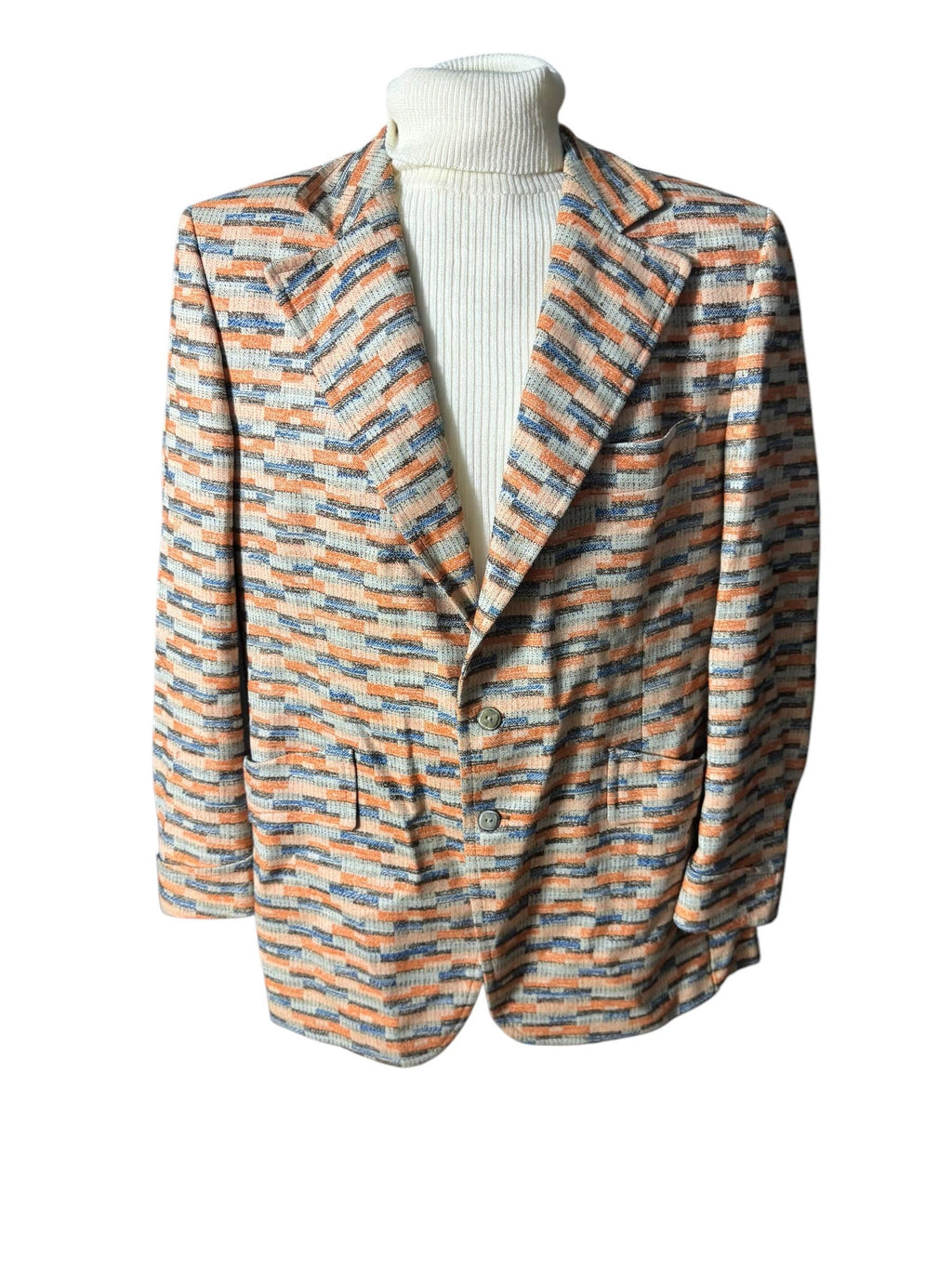 Vintage abstract 70's suit jacket 46 L Le Baron