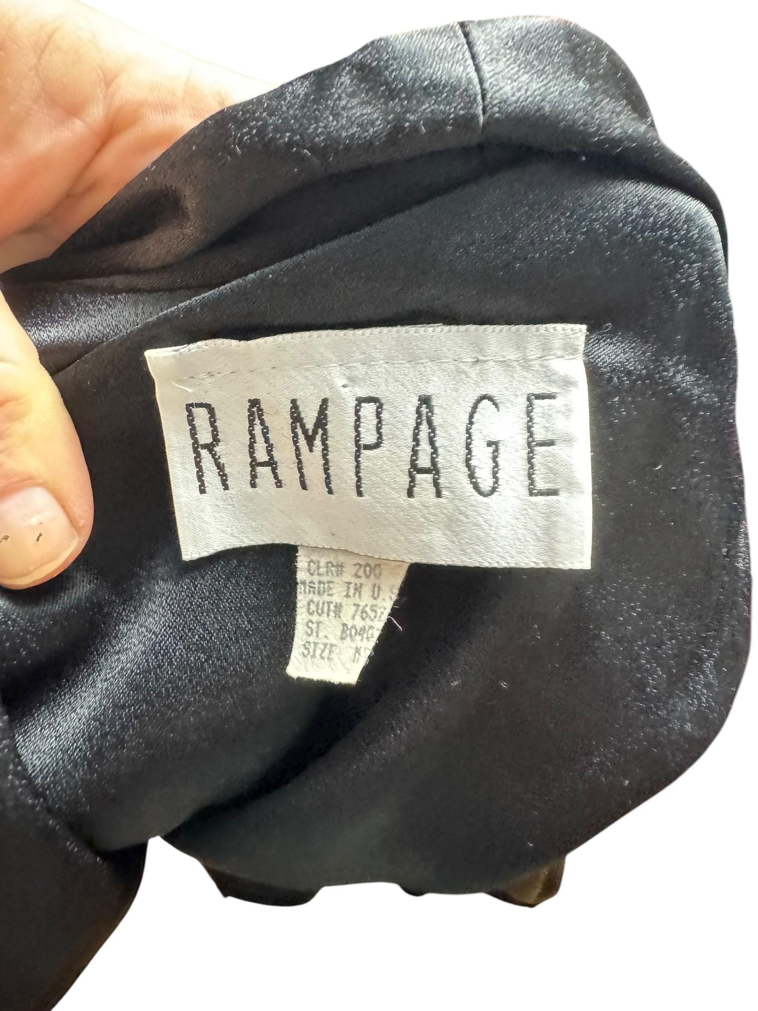 Vintage 80's black fitted skirt suit 9 Rampage