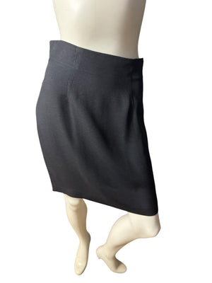 Vintage 80's black fitted skirt suit 9 Rampage