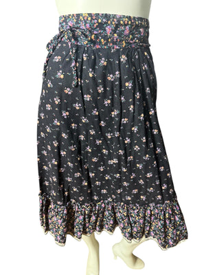 Vintage 70's calico boho skirt XS Gunne Sax style