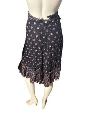 Vintage 70's calico boho skirt XS Gunne Sax style