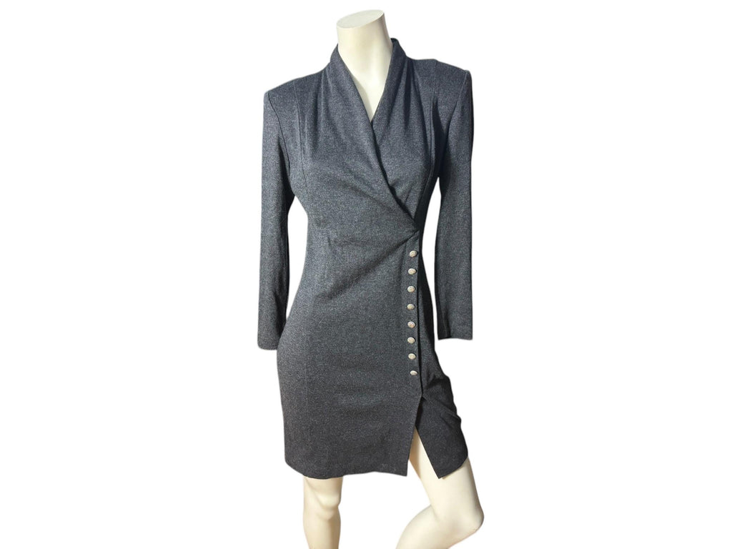 Vintage 80's gray mini dress S All That Jazz