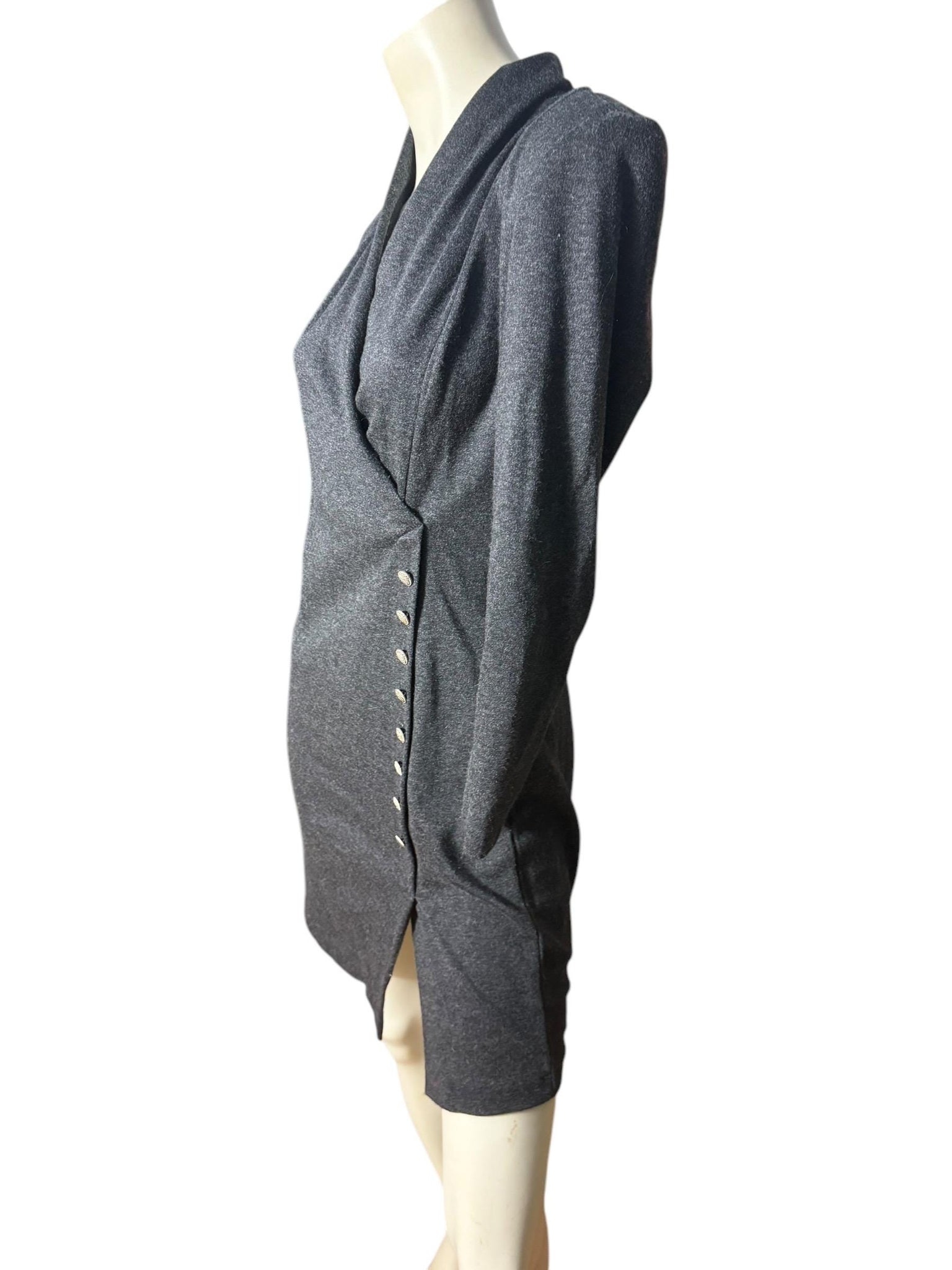 Vintage 80's gray mini dress S All That Jazz