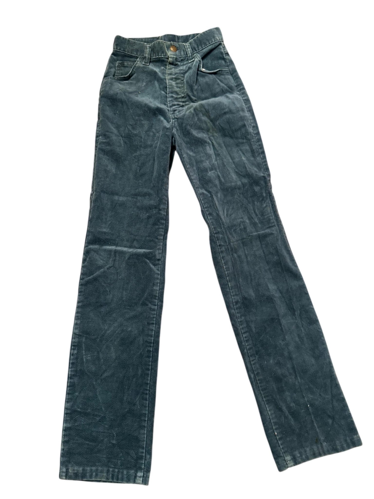 Vintage teen kids 70's high waist corduroy pants 5 L