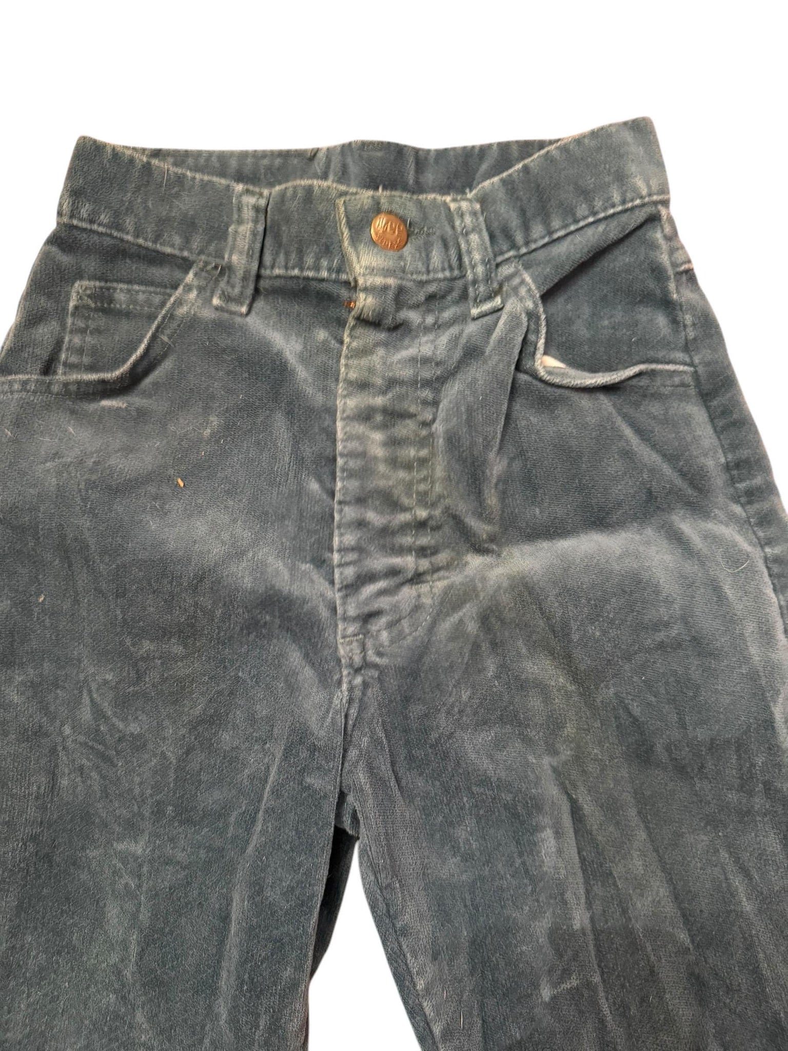 Vintage teen kids 70's high waist corduroy pants 5 L