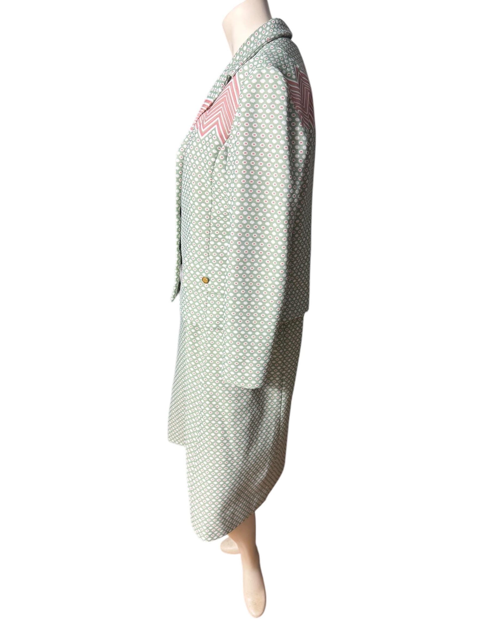 Vintage 70's green dress & jacket set L