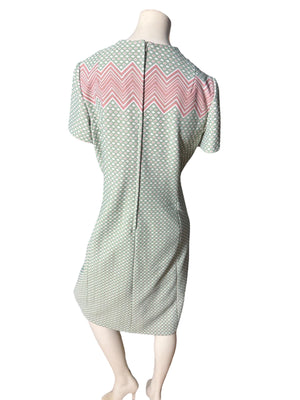 Vintage 70's green dress & jacket set L