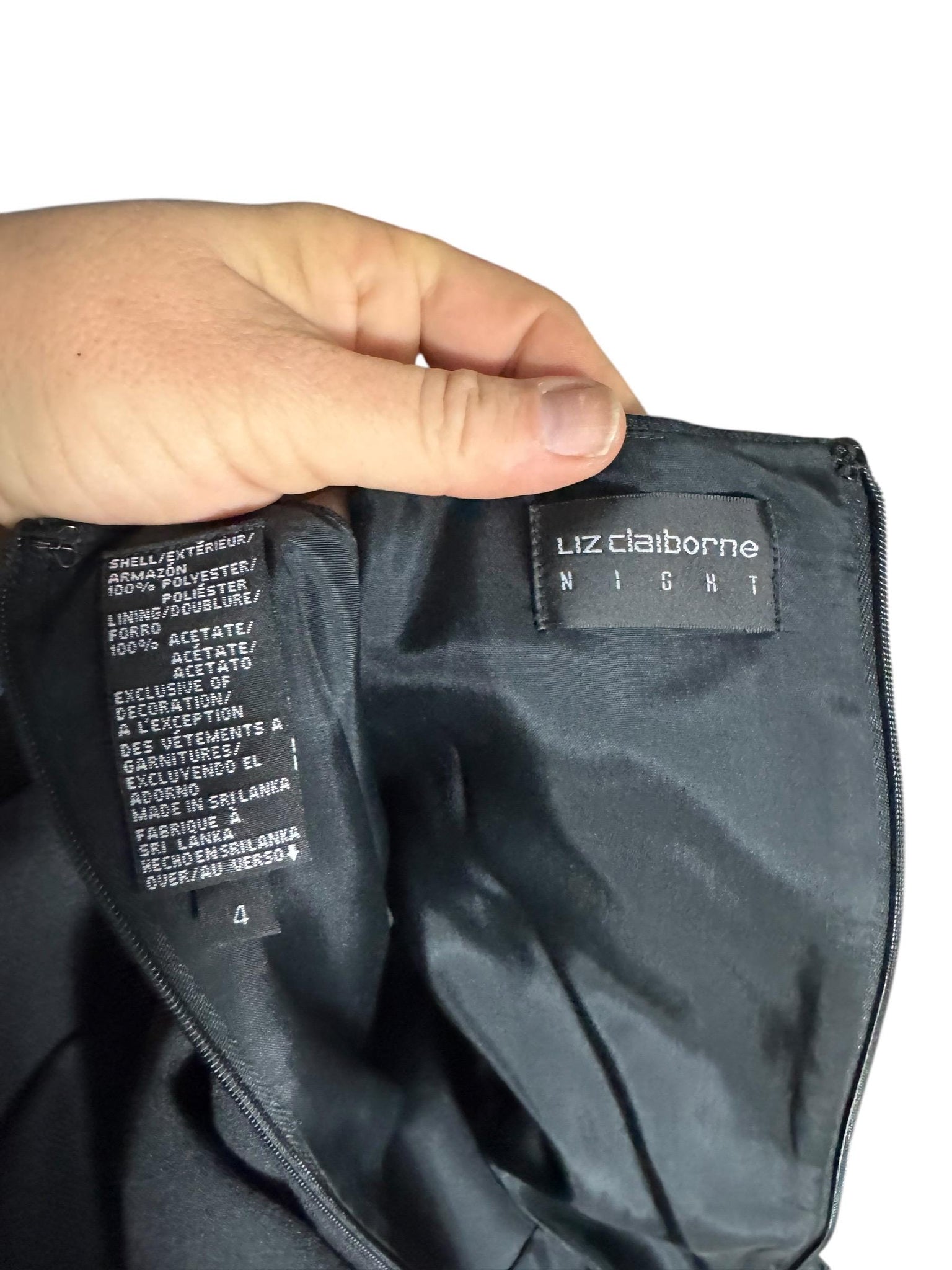 Vintage 80's black long dress 4 Liz Claiborne Night