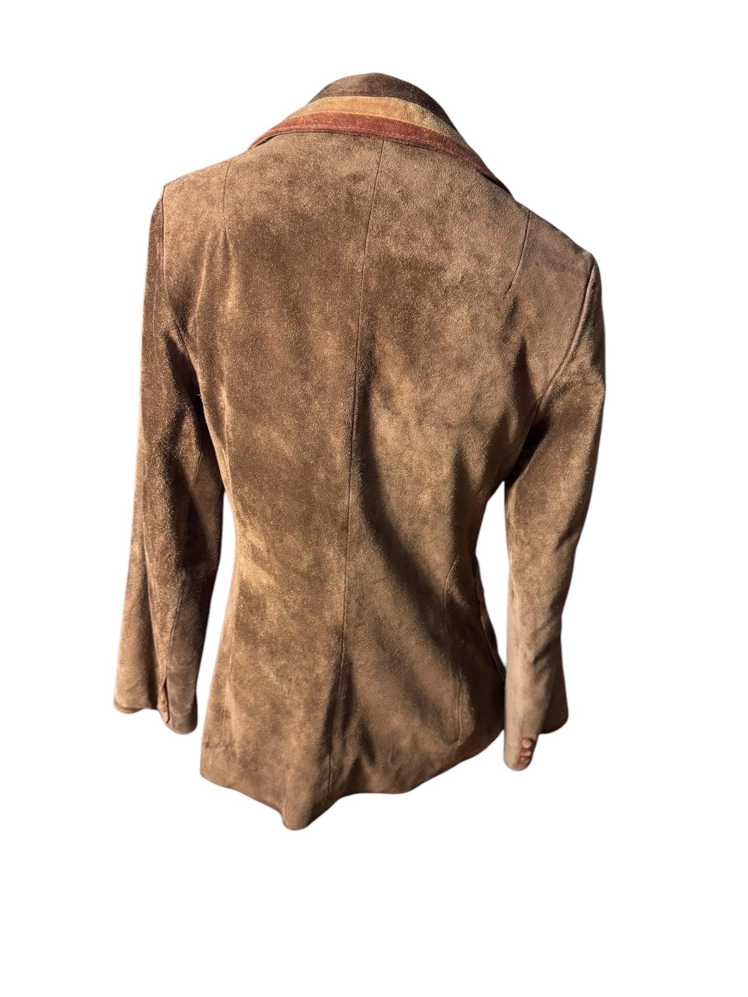 Vintage 70’s brown suede leather jacket 12 M