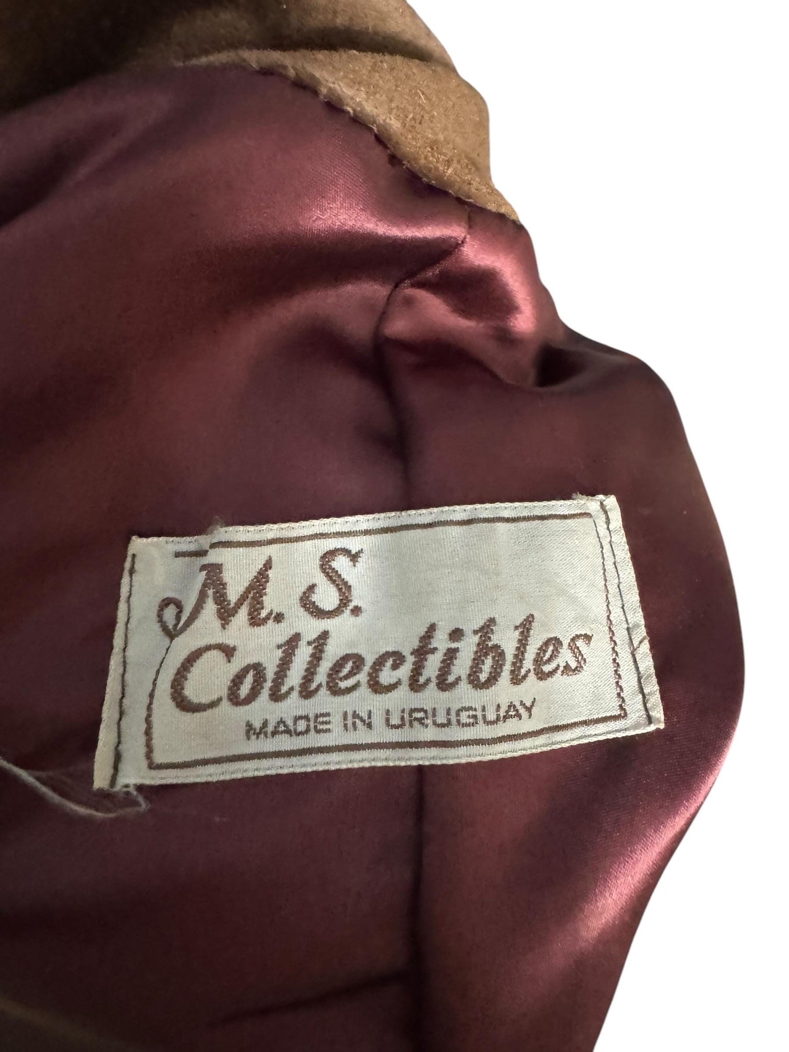 Vintage 70’s brown suede leather jacket 12 M