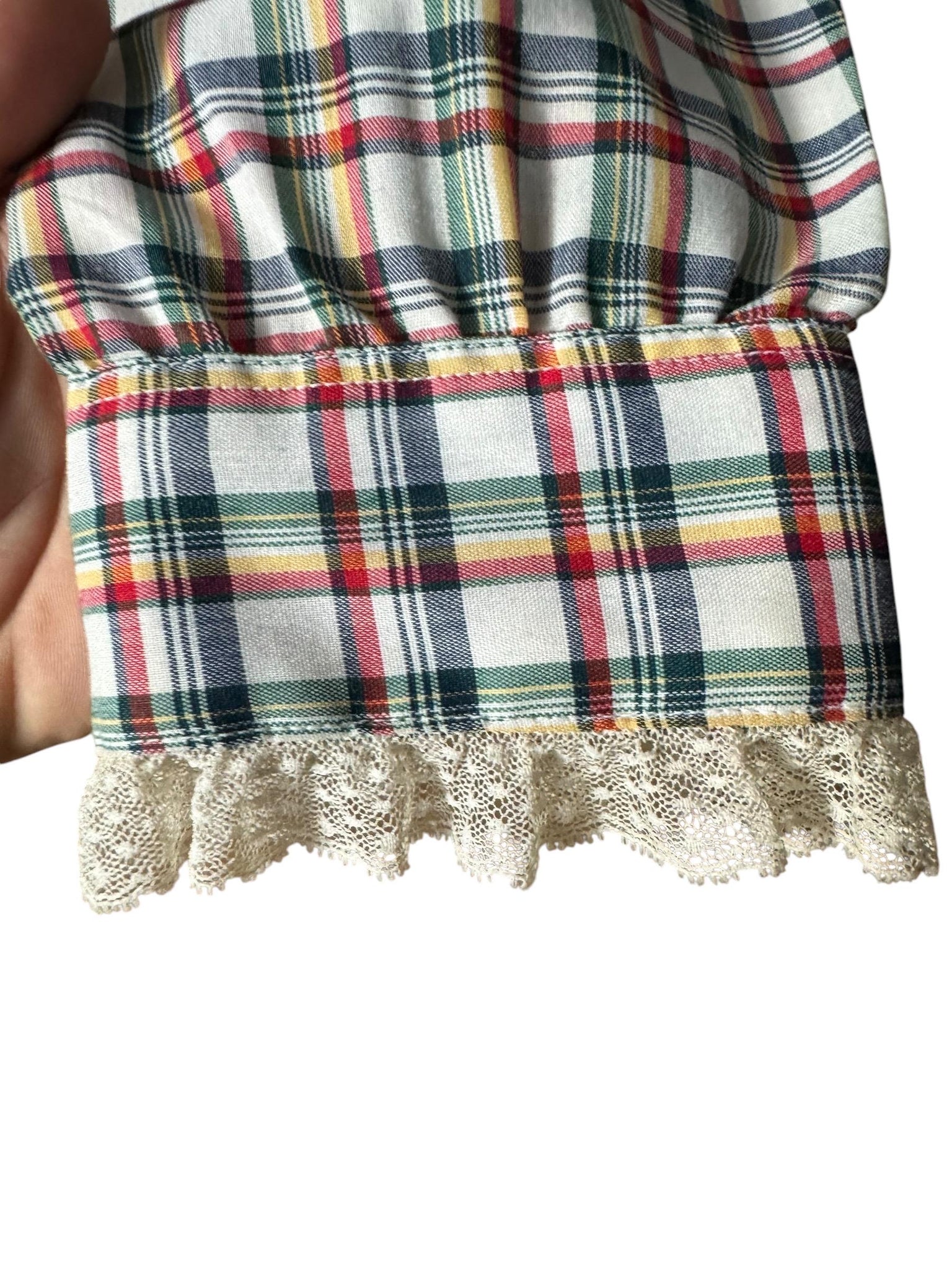 Vintage 70's plaid prairie shirt S M Stuart Lang