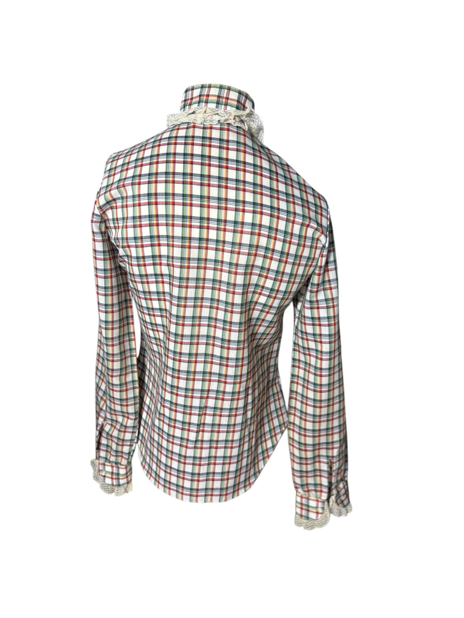 Vintage 70's plaid prairie shirt S M Stuart Lang