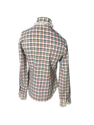 Vintage 70's plaid prairie shirt S M Stuart Lang