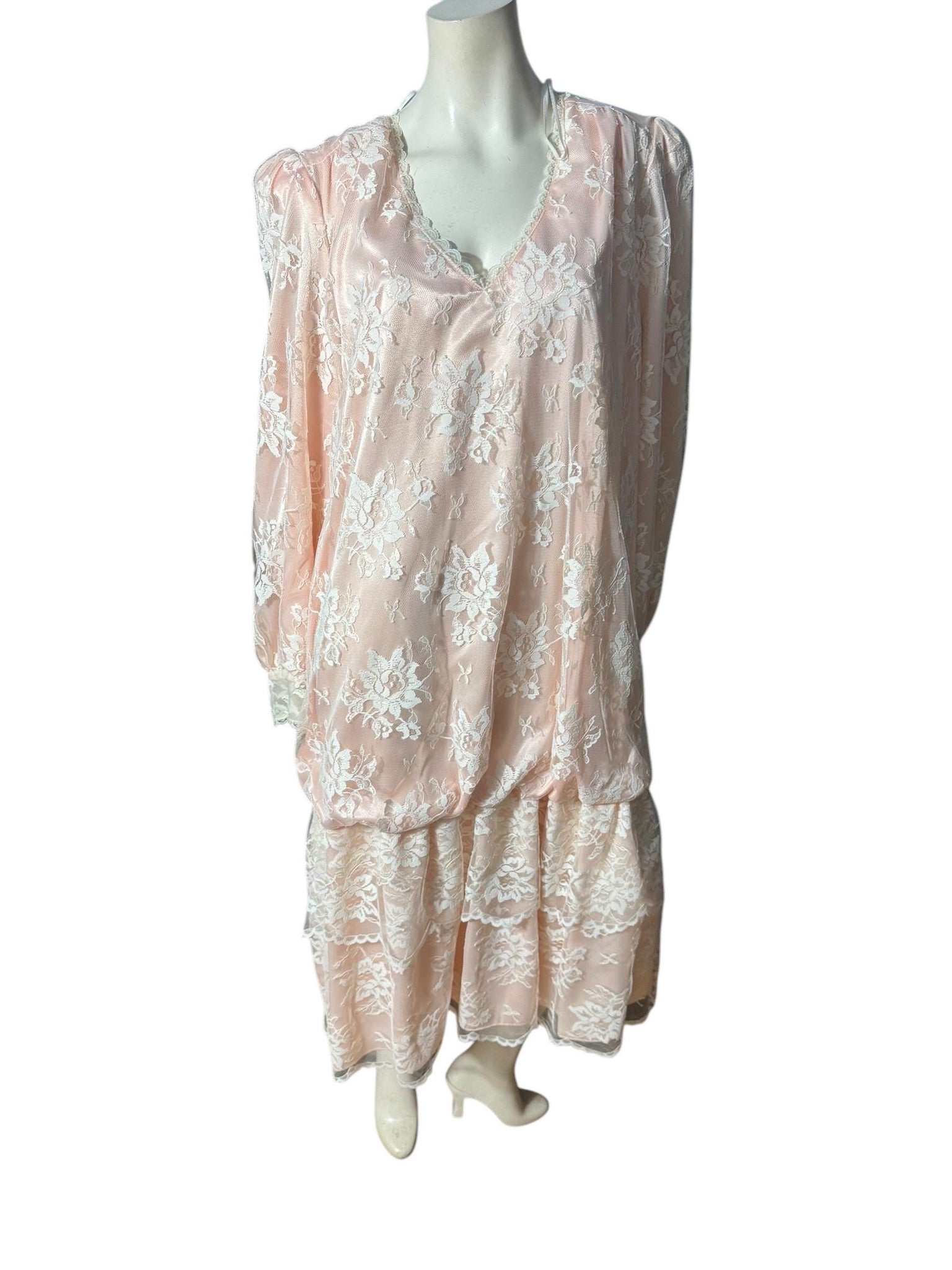 Vintage 80's drop waist dress 22 XXL Chez by Tandy