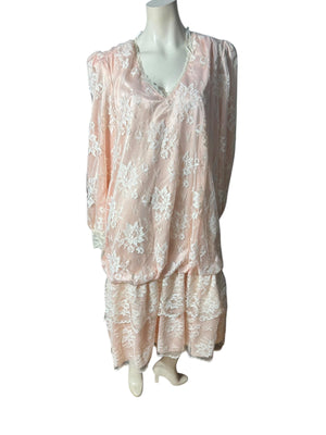 Vintage 80's drop waist dress 22 XXL Chez by Tandy