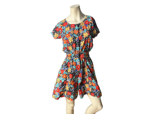 Vintage 80's floral romper jumpsuit M Hunt Club