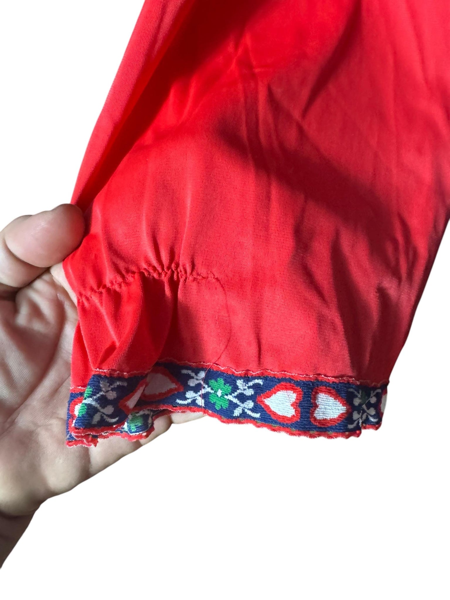 Vintage 70's red Vanity Fair nightgown loungewear M