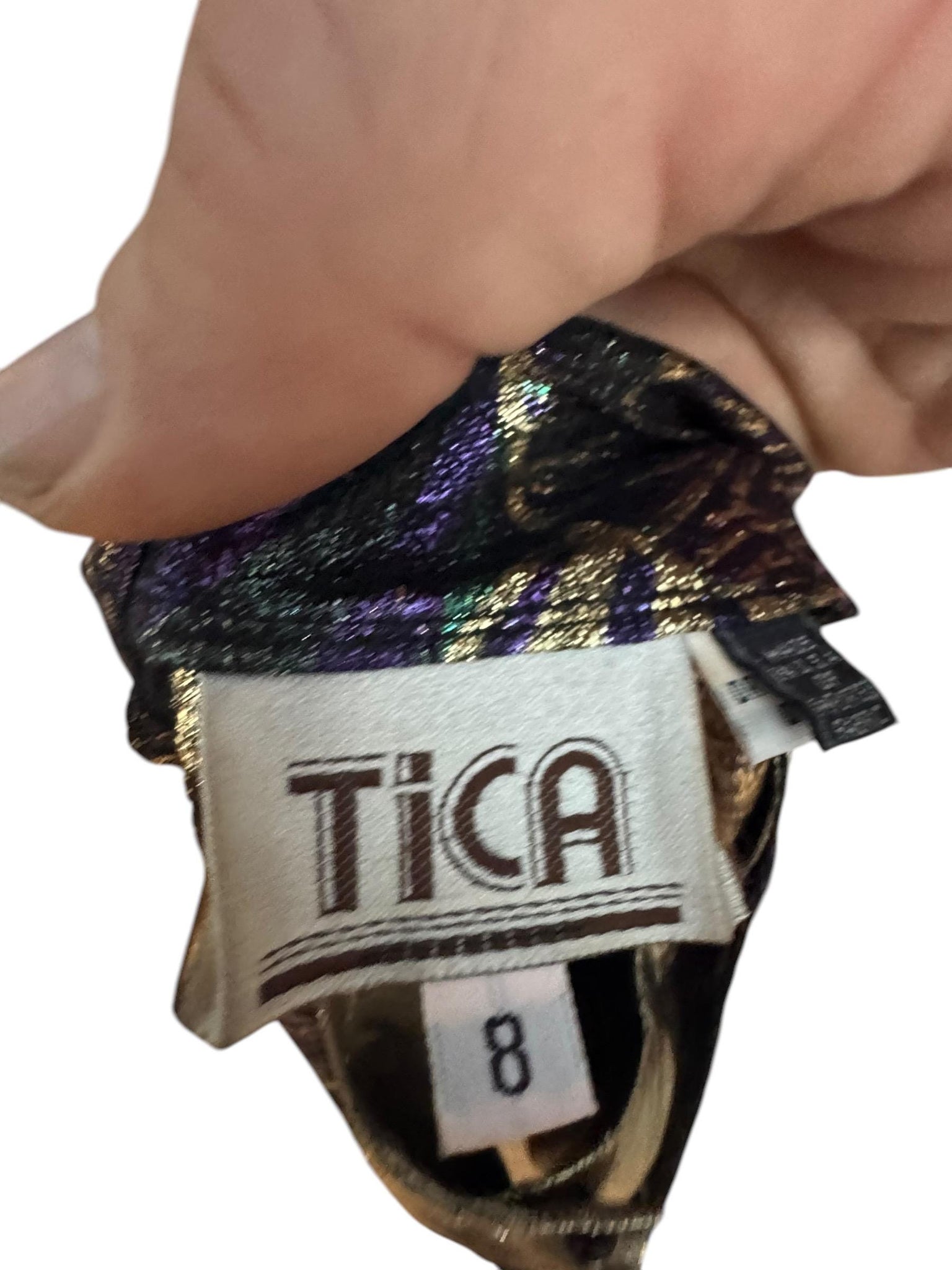 Vintage 80's metallic skirt dress set 8 Tica