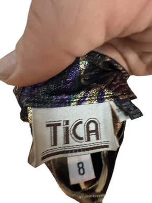 Vintage 80's metallic skirt dress set 8 Tica