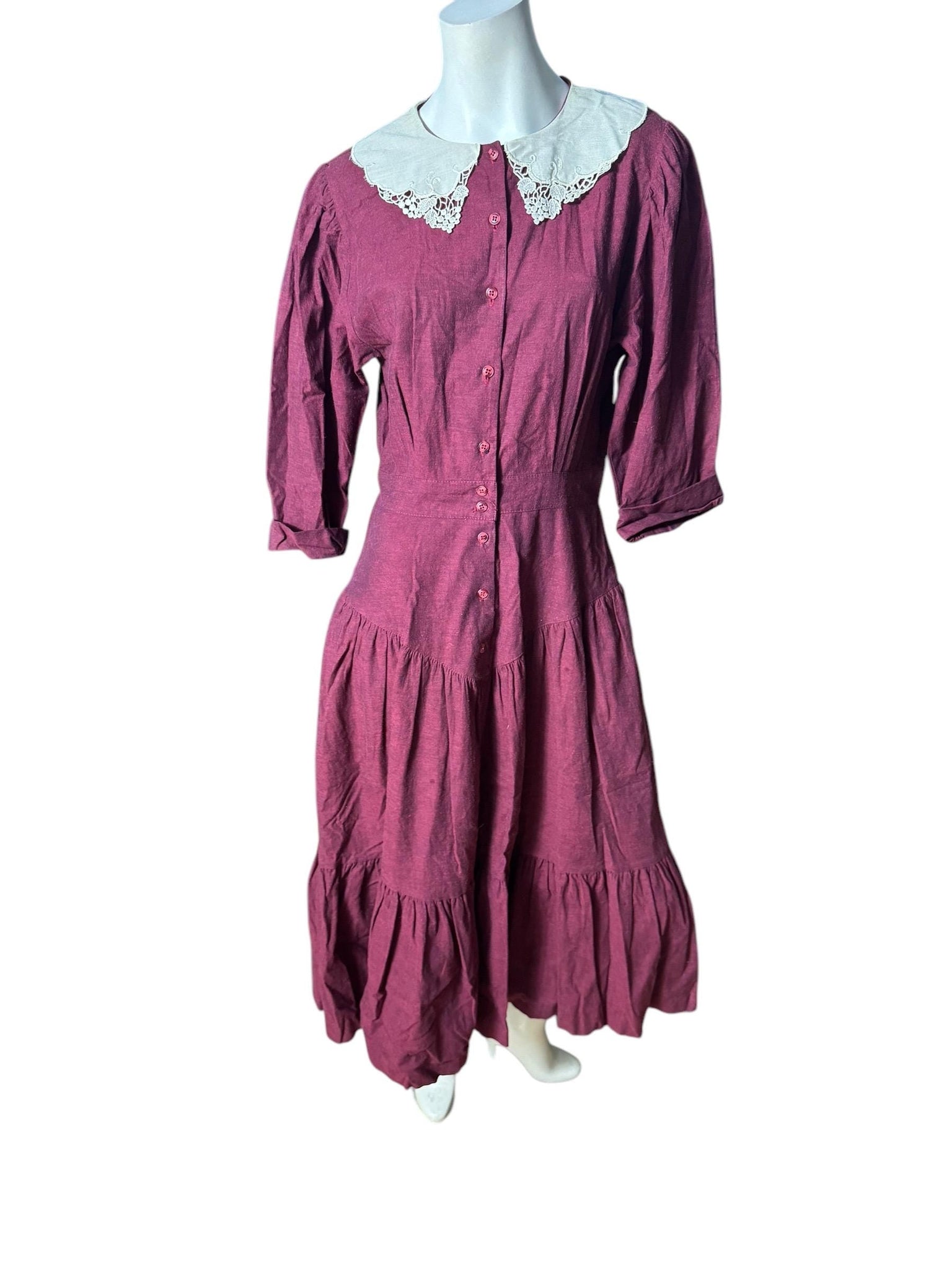 Vintage 80's maroon prairie western full circle 12 L