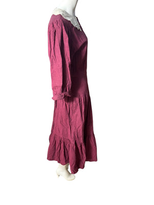 Vintage 80's maroon prairie western full circle 12 L