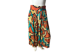 Vintage 80's abstact zip skirt rayon 4 Platinum