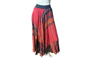 Vintage Carole Little long boho skirt rayon 4