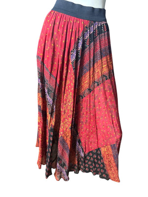 Vintage Carole Little long boho skirt rayon 4