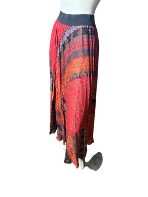 Vintage Carole Little long boho skirt rayon 4