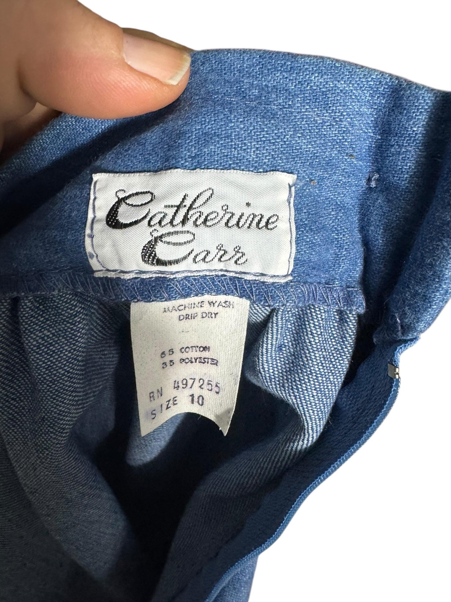 Vintage 70’s blue jean strawberry skirt M Catherine Carr