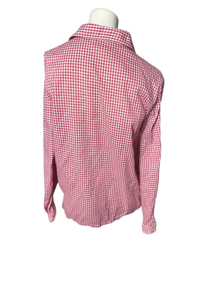 Vintage 70’s womens shirt red check XL Sears