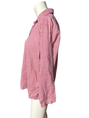 Vintage 70’s womens shirt red check XL Sears