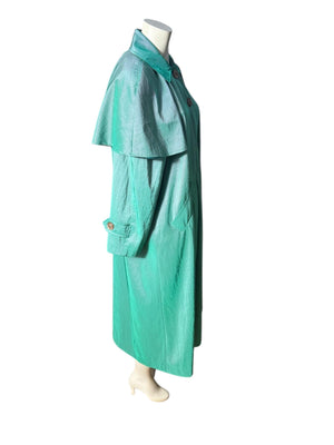 vintage 80's green cape coat jacket 8