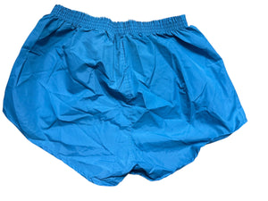 Vintage blue 80's athletic nylon men’s shorts L